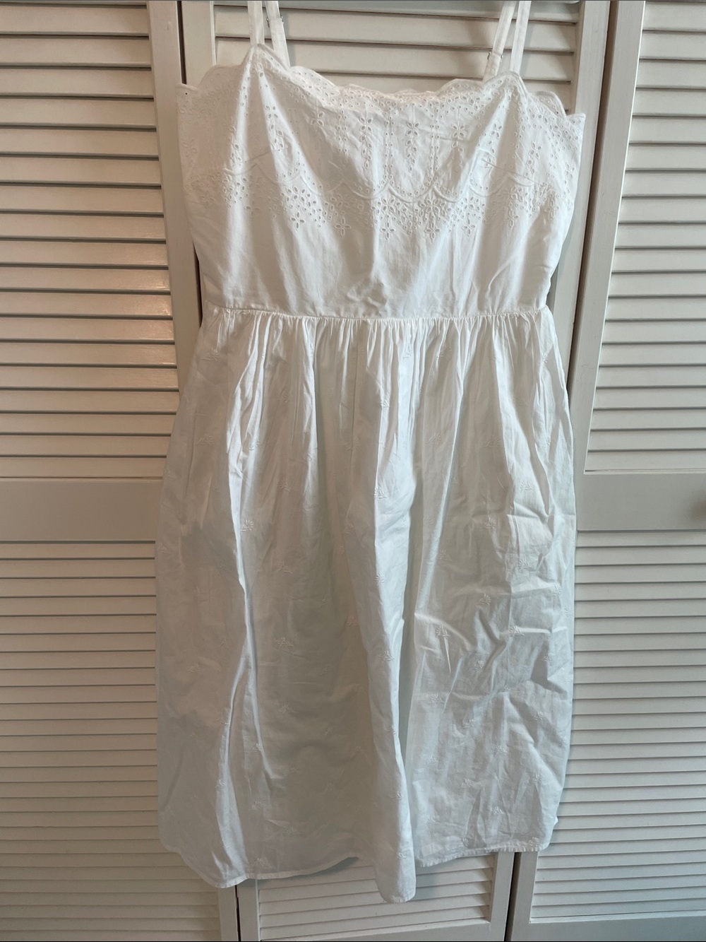 Gap - White Eyelet Sundress with Lace Trim